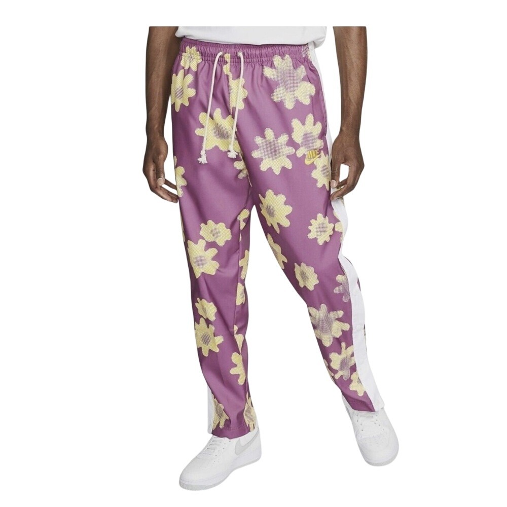 Nike Sportswear Standard Fit Floral Print Pants Men's Medium Tapered Joggers
